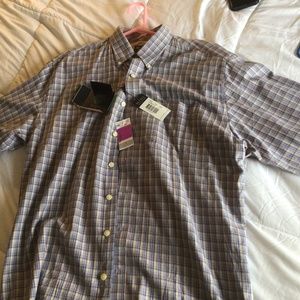 NWT long sleeve  Mens Large casual button down cotton shirt…MINE brand